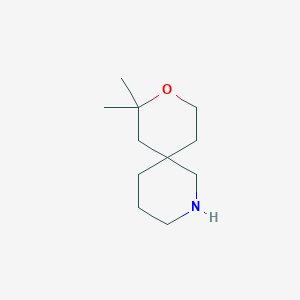 molecular formula C11H21NO B5913185 8,8-dimethyl-9-oxa-2-azaspiro[5.5]undecane 