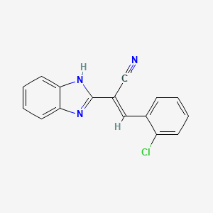 molecular formula C16H10ClN3 B5913198 2-(1H-benzimidazol-2-yl)-3-(2-chlorophenyl)acrylonitrile CAS No. 63052-08-4