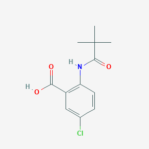 molecular formula C12H14ClNO3 B5913206 5-chloro-2-[(2,2-dimethylpropanoyl)amino]benzoic acid CAS No. 6087-34-9