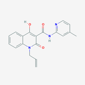 molecular formula C19H17N3O3 B5913243 1-allyl-4-hydroxy-N-(4-methyl-2-pyridinyl)-2-oxo-1,2-dihydro-3-quinolinecarboxamide CAS No. 5238-88-0