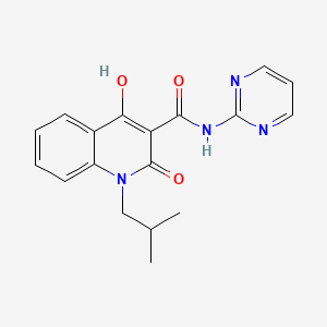 4-hydroxy-1-isobutyl-2-oxo-N-2-pyrimidinyl-1,2-dihydro-3-quinolinecarboxamide
