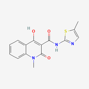 molecular formula C15H13N3O3S B5913262 4-hydroxy-1-methyl-N-(5-methyl-1,3-thiazol-2-yl)-2-oxo-1,2-dihydro-3-quinolinecarboxamide 