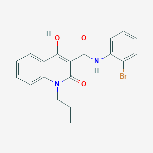 molecular formula C19H17BrN2O3 B5913269 N-(2-bromophenyl)-4-hydroxy-2-oxo-1-propyl-1,2-dihydro-3-quinolinecarboxamide 