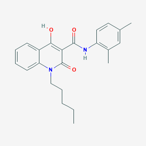 molecular formula C23H26N2O3 B5913285 N-(2,4-dimethylphenyl)-4-hydroxy-2-oxo-1-pentyl-1,2-dihydro-3-quinolinecarboxamide 