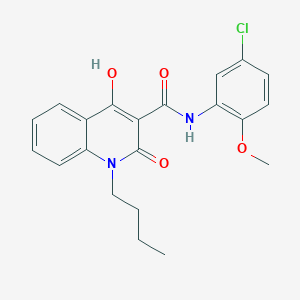 molecular formula C21H21ClN2O4 B5913291 1-butyl-N-(5-chloro-2-methoxyphenyl)-4-hydroxy-2-oxo-1,2-dihydro-3-quinolinecarboxamide 