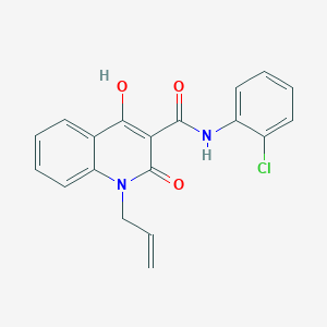 molecular formula C19H15ClN2O3 B5913296 1-allyl-N-(2-chlorophenyl)-4-hydroxy-2-oxo-1,2-dihydro-3-quinolinecarboxamide 
