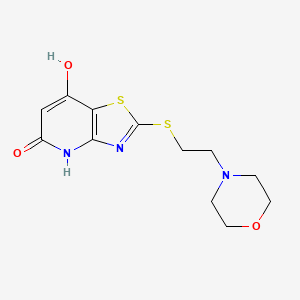 molecular formula C12H15N3O3S2 B5913309 7-hydroxy-2-{[2-(4-morpholinyl)ethyl]thio}[1,3]thiazolo[4,5-b]pyridin-5(4H)-one 