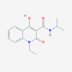 molecular formula C15H18N2O3 B5913319 1-ethyl-4-hydroxy-N-isopropyl-2-oxo-1,2-dihydro-3-quinolinecarboxamide 