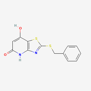 molecular formula C13H10N2O2S2 B5913331 2-(benzylthio)[1,3]thiazolo[4,5-b]pyridine-5,7-diol 