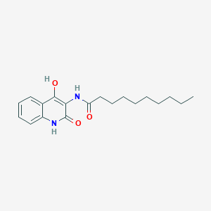 molecular formula C19H26N2O3 B5913344 N-(4-hydroxy-2-oxo-1,2-dihydro-3-quinolinyl)decanamide 
