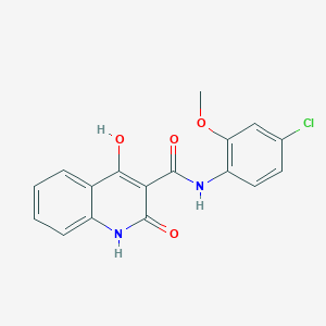 molecular formula C17H13ClN2O4 B5913360 N-(4-chloro-2-methoxyphenyl)-4-hydroxy-2-oxo-1,2-dihydro-3-quinolinecarboxamide 