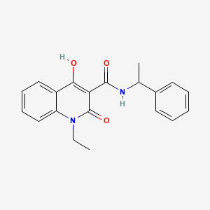 molecular formula C20H20N2O3 B5913365 1-ethyl-4-hydroxy-2-oxo-N-(1-phenylethyl)-1,2-dihydro-3-quinolinecarboxamide 