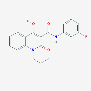 molecular formula C20H19FN2O3 B5913381 N-(3-fluorophenyl)-4-hydroxy-1-isobutyl-2-oxo-1,2-dihydro-3-quinolinecarboxamide 