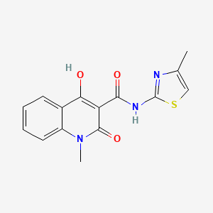 molecular formula C15H13N3O3S B5913386 4-hydroxy-1-methyl-N-(4-methyl-1,3-thiazol-2-yl)-2-oxo-1,2-dihydro-3-quinolinecarboxamide 