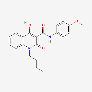 molecular formula C21H22N2O4 B5913394 1-butyl-4-hydroxy-N-(4-methoxyphenyl)-2-oxo-1,2-dihydro-3-quinolinecarboxamide 