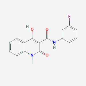 molecular formula C17H13FN2O3 B5913398 N-(3-fluorophenyl)-4-hydroxy-1-methyl-2-oxo-1,2-dihydro-3-quinolinecarboxamide 