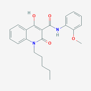 molecular formula C22H24N2O4 B5913411 4-hydroxy-N-(2-methoxyphenyl)-2-oxo-1-pentyl-1,2-dihydro-3-quinolinecarboxamide 