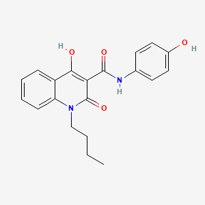 molecular formula C20H20N2O4 B5913413 1-butyl-4-hydroxy-N-(4-hydroxyphenyl)-2-oxo-1,2-dihydro-3-quinolinecarboxamide 