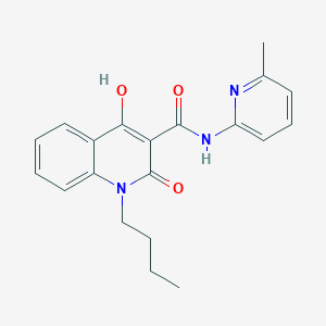 molecular formula C20H21N3O3 B5913416 1-butyl-4-hydroxy-N-(6-methyl-2-pyridinyl)-2-oxo-1,2-dihydro-3-quinolinecarboxamide 