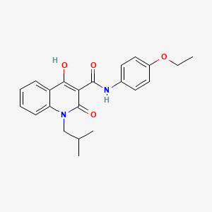 molecular formula C22H24N2O4 B5913423 N-(4-ethoxyphenyl)-4-hydroxy-1-isobutyl-2-oxo-1,2-dihydro-3-quinolinecarboxamide 