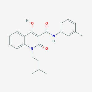 molecular formula C22H24N2O3 B5913435 4-hydroxy-1-(3-methylbutyl)-N-(3-methylphenyl)-2-oxo-1,2-dihydro-3-quinolinecarboxamide 