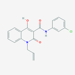 molecular formula C19H15ClN2O3 B5913436 1-allyl-N-(3-chlorophenyl)-4-hydroxy-2-oxo-1,2-dihydro-3-quinolinecarboxamide 