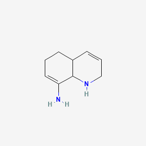 B591345 1,2,4A,5,6,8a-hexahydroquinolin-8-amine CAS No. 136481-57-7