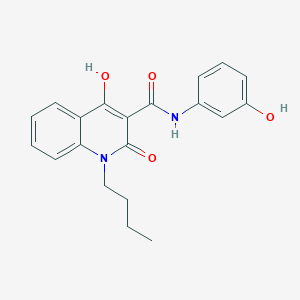 molecular formula C20H20N2O4 B5913457 1-butyl-4-hydroxy-N-(3-hydroxyphenyl)-2-oxo-1,2-dihydro-3-quinolinecarboxamide 
