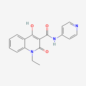 molecular formula C17H15N3O3 B5913463 1-ethyl-4-hydroxy-2-oxo-N-4-pyridinyl-1,2-dihydro-3-quinolinecarboxamide 