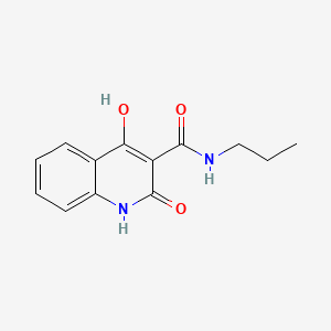 molecular formula C13H14N2O3 B5913479 4-hydroxy-2-oxo-N-propyl-1,2-dihydro-3-quinolinecarboxamide CAS No. 128366-03-0