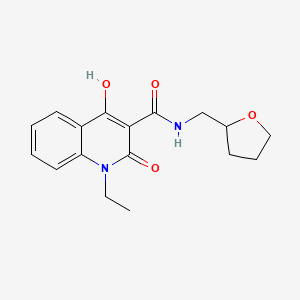 molecular formula C17H20N2O4 B5913486 1-ethyl-4-hydroxy-2-oxo-N-(tetrahydro-2-furanylmethyl)-1,2-dihydro-3-quinolinecarboxamide CAS No. 5552-55-6