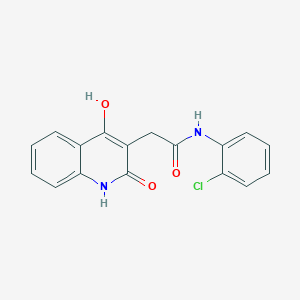 molecular formula C17H13ClN2O3 B5913497 N-(2-chlorophenyl)-2-(4-hydroxy-2-oxo-1,2-dihydro-3-quinolinyl)acetamide 