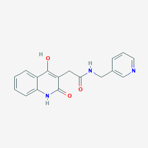 molecular formula C17H15N3O3 B5913502 2-(4-hydroxy-2-oxo-1,2-dihydro-3-quinolinyl)-N-(3-pyridinylmethyl)acetamide 