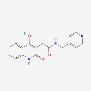 molecular formula C17H15N3O3 B5913503 2-(4-hydroxy-2-oxo-1,2-dihydro-3-quinolinyl)-N-(4-pyridinylmethyl)acetamide 