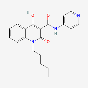 molecular formula C20H21N3O3 B5913504 4-hydroxy-2-oxo-1-pentyl-N-4-pyridinyl-1,2-dihydro-3-quinolinecarboxamide 