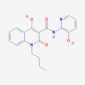1-butyl-4-hydroxy-N-(3-hydroxy-2-pyridinyl)-2-oxo-1,2-dihydro-3-quinolinecarboxamide