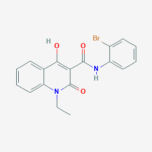 molecular formula C18H15BrN2O3 B5913519 N-(2-bromophenyl)-1-ethyl-4-hydroxy-2-oxo-1,2-dihydro-3-quinolinecarboxamide 