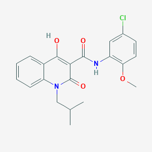 molecular formula C21H21ClN2O4 B5913527 N-(5-chloro-2-methoxyphenyl)-4-hydroxy-1-isobutyl-2-oxo-1,2-dihydro-3-quinolinecarboxamide 