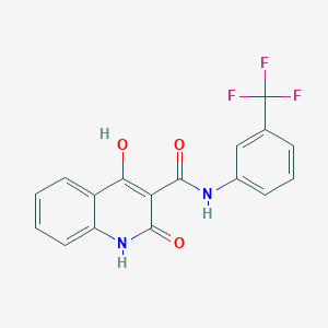 molecular formula C17H11F3N2O3 B5913535 4-hydroxy-2-oxo-N-[3-(trifluoromethyl)phenyl]-1,2-dihydro-3-quinolinecarboxamide CAS No. 5554-20-1