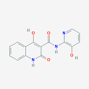 4-hydroxy-N-(3-hydroxy-2-pyridinyl)-2-oxo-1,2-dihydro-3-quinolinecarboxamide