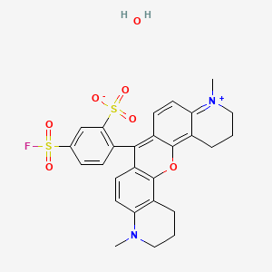 molecular formula C27H27FN2O7S2 B591356 Sulforhodamine Q 5-acid fluoride CAS No. 130689-24-6