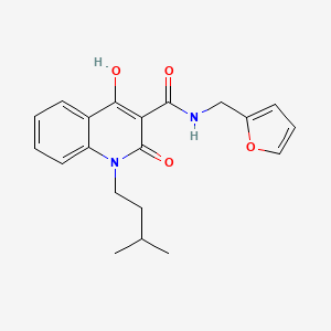 molecular formula C20H22N2O4 B5913574 N-(2-furylmethyl)-4-hydroxy-1-(3-methylbutyl)-2-oxo-1,2-dihydro-3-quinolinecarboxamide 