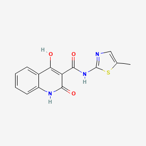 molecular formula C14H11N3O3S B5913587 4-hydroxy-N-(5-methyl-1,3-thiazol-2-yl)-2-oxo-1,2-dihydro-3-quinolinecarboxamide 