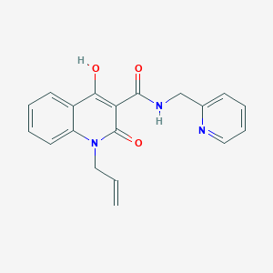1-allyl-4-hydroxy-2-oxo-N-(2-pyridinylmethyl)-1,2-dihydro-3-quinolinecarboxamide