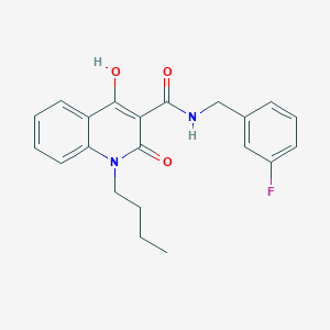 molecular formula C21H21FN2O3 B5913619 1-butyl-N-(3-fluorobenzyl)-4-hydroxy-2-oxo-1,2-dihydro-3-quinolinecarboxamide 