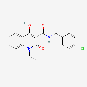 molecular formula C19H17ClN2O3 B5913634 N-(4-chlorobenzyl)-1-ethyl-4-hydroxy-2-oxo-1,2-dihydro-3-quinolinecarboxamide 