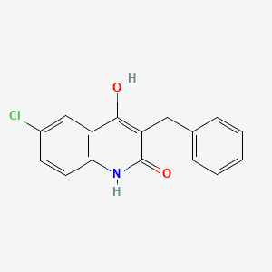 molecular formula C16H12ClNO2 B5913646 3-benzyl-6-chloro-4-hydroxy-2(1H)-quinolinone 