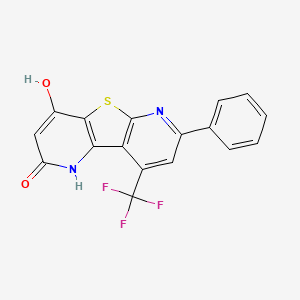 7-phenyl-9-(trifluoromethyl)pyrido[2',3':4,5]thieno[2,3-b]pyridine-2,4-diol