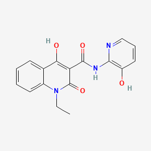 molecular formula C17H15N3O4 B5913672 1-ethyl-4-hydroxy-N-(3-hydroxy-2-pyridinyl)-2-oxo-1,2-dihydro-3-quinolinecarboxamide 