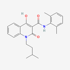 molecular formula C23H26N2O3 B5913680 N-(2,6-dimethylphenyl)-4-hydroxy-1-(3-methylbutyl)-2-oxo-1,2-dihydro-3-quinolinecarboxamide 